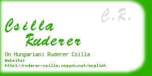 csilla ruderer business card